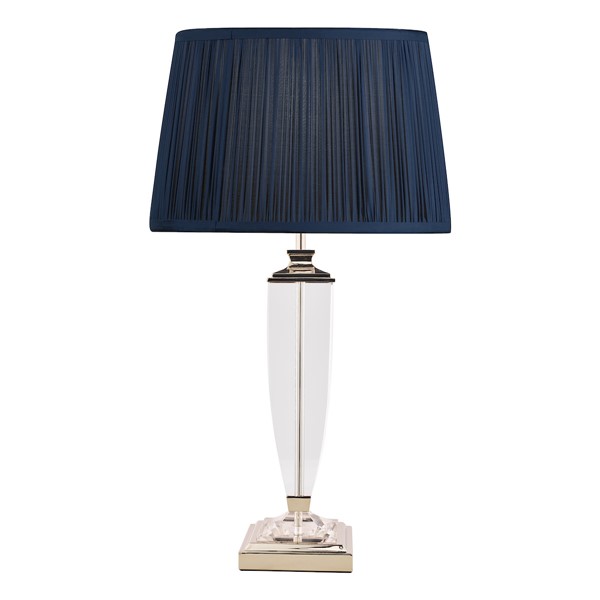 (image for) Laura Ashley Carson Large Table Lamp Polished Nickel & Crystal Base Only